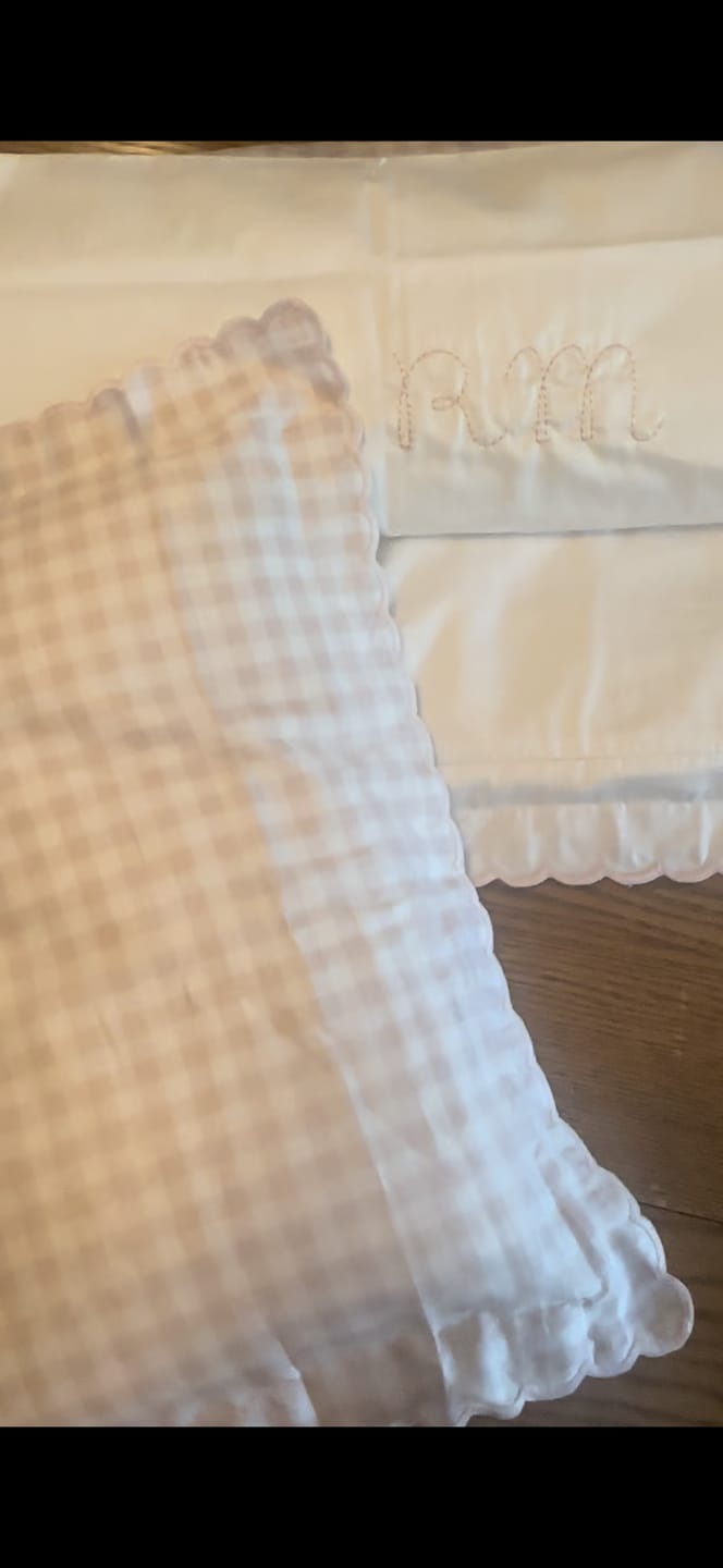 Customer photo review of Picnic Gingham Baby Duvet - Pink