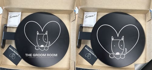 Customer photo review of FOLD Round Sign 250