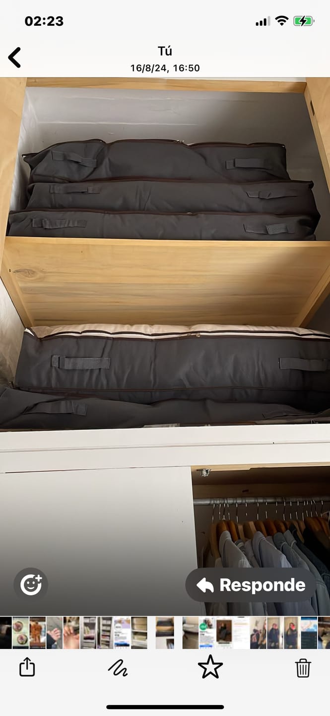 Customer photo review of Set de 3 Bolsas Organizadoras Bajo Cama con Cierre