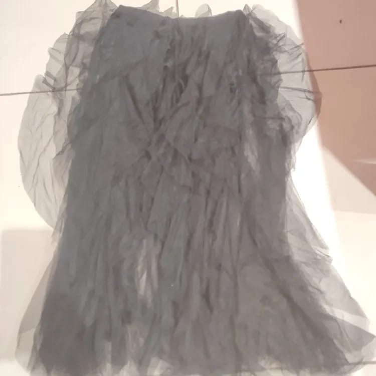 Customer photo review of Ruffle Tulle Maxi Skirt