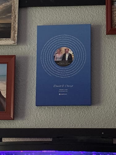 Customer photo review of Custom Music Canvas