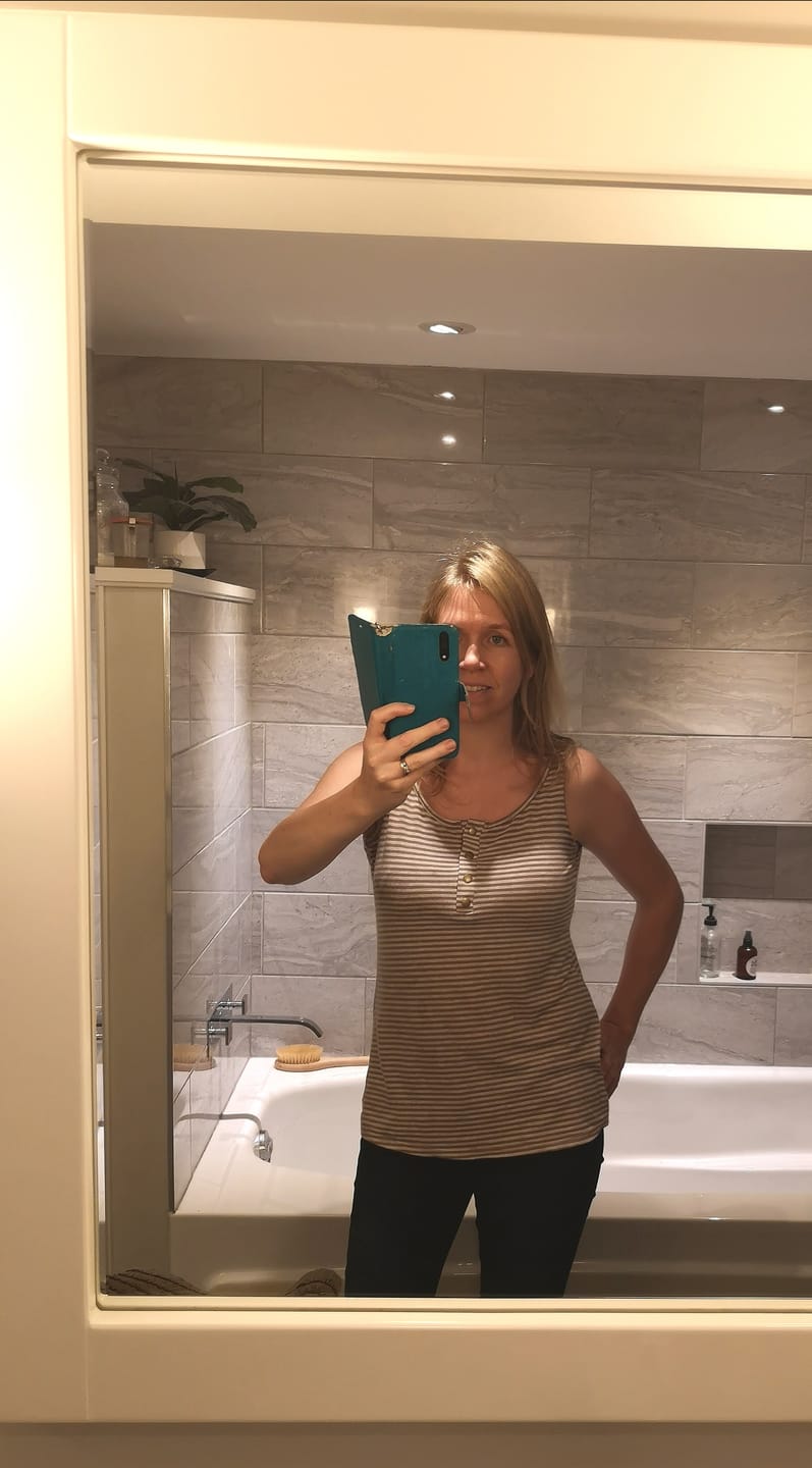 Customer photo review of *Freshly Baked* Henley Tank