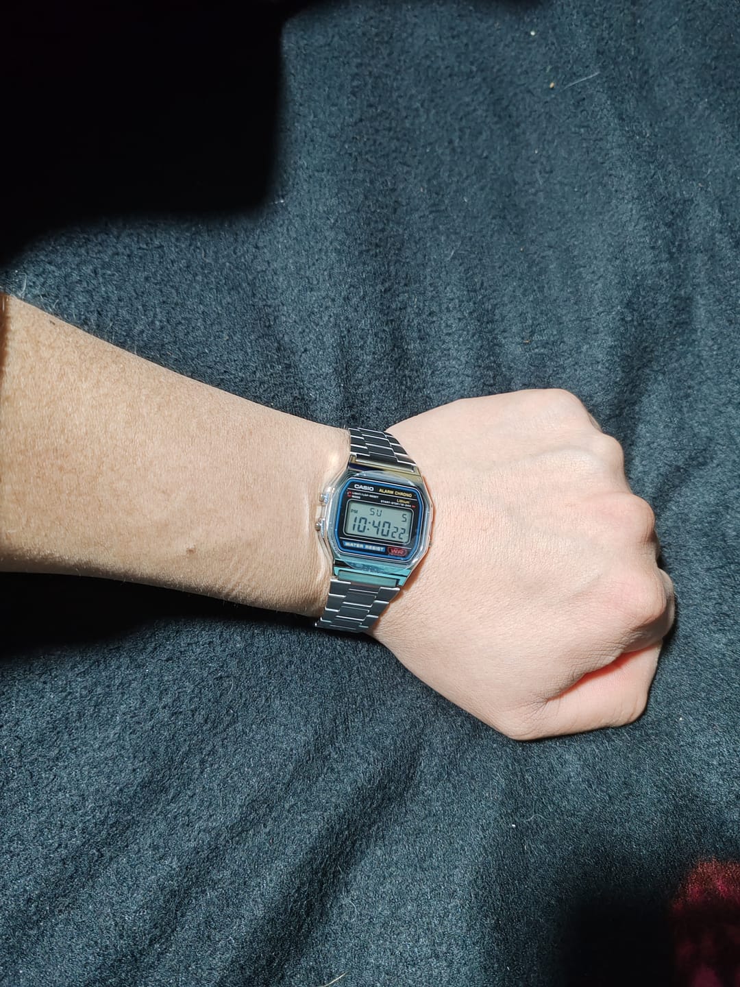 Customer photo review of Reloj Casio Vintage A158WA-1JH Azul/Plateado JDM