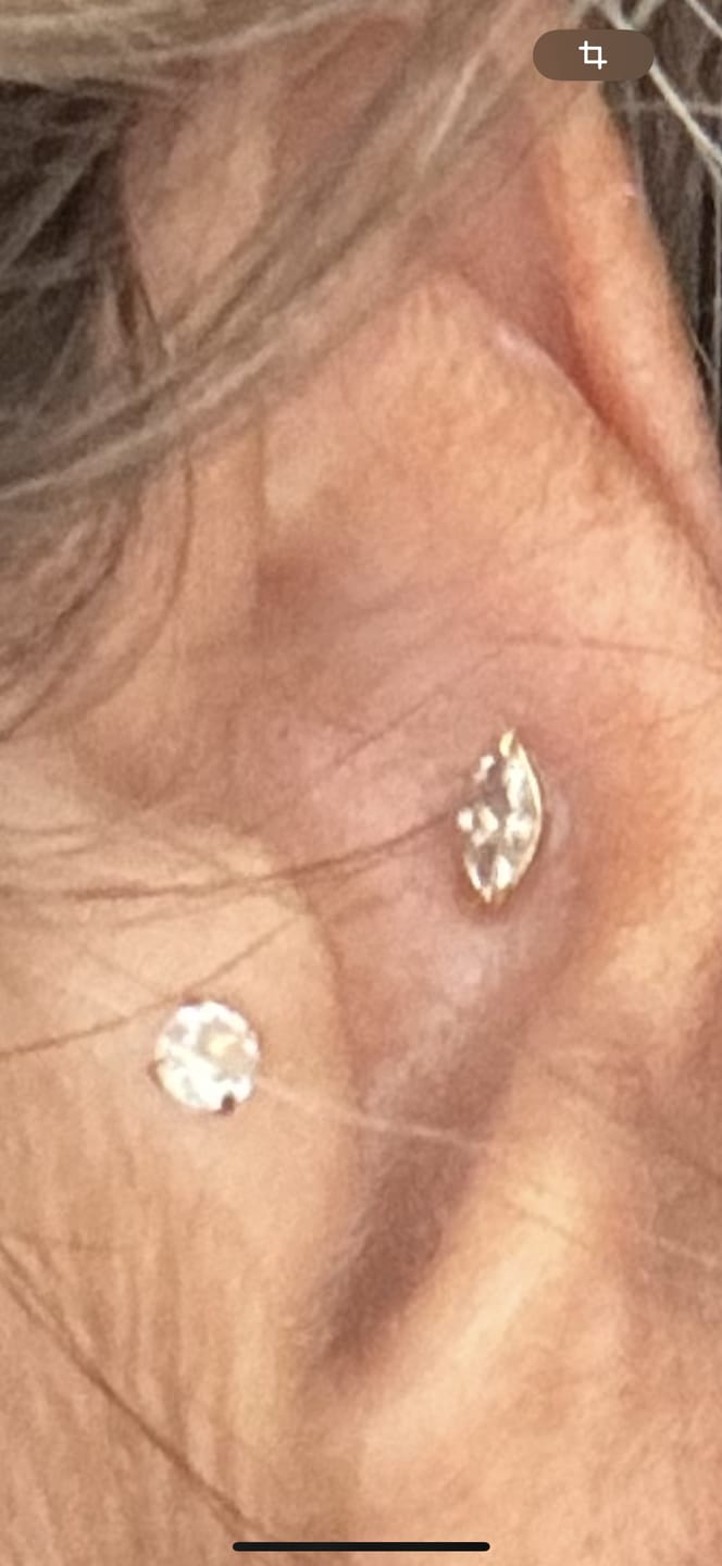 Customer photo review of Britney Piercing | Titan