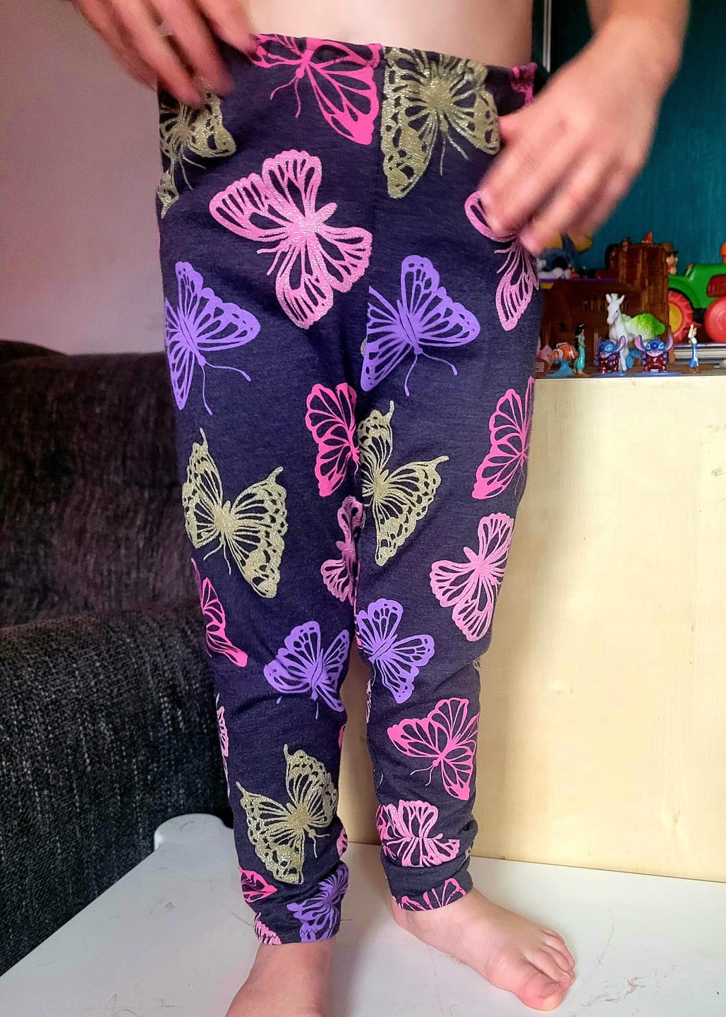 Customer photo review of Glitter Butterflies Melange Cotton Jersey Fabric