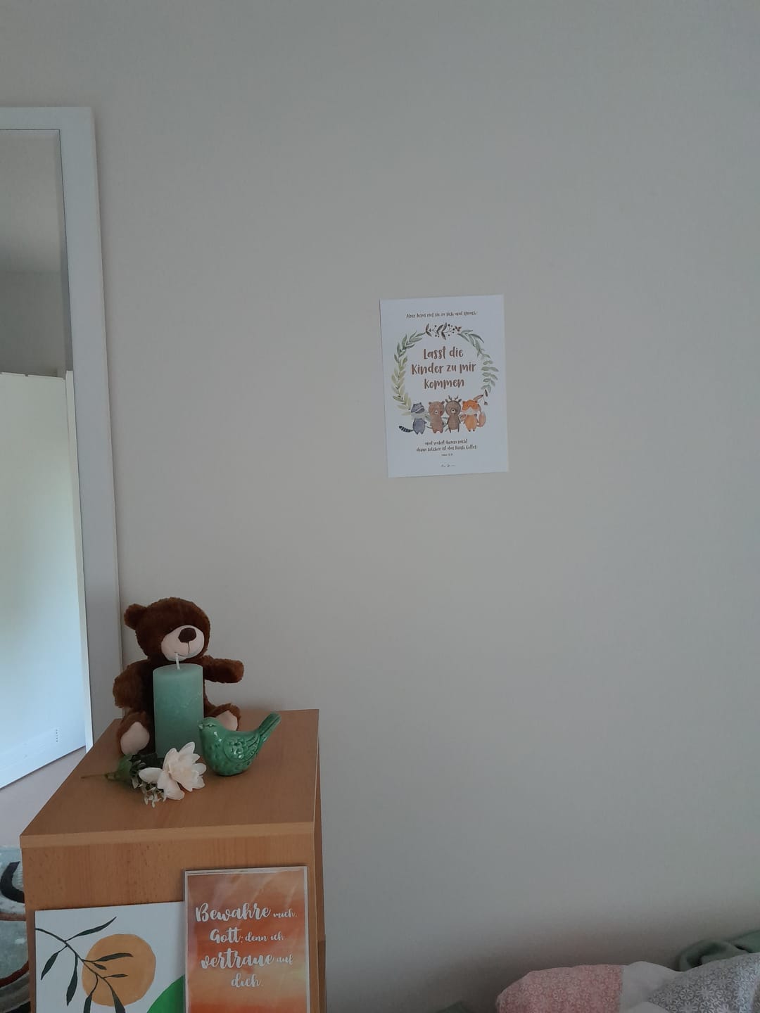 Customer photo review of Poster "Lasst die Kinder zu mir kommen" · A3 / A4 · Bibelvers Deutsch