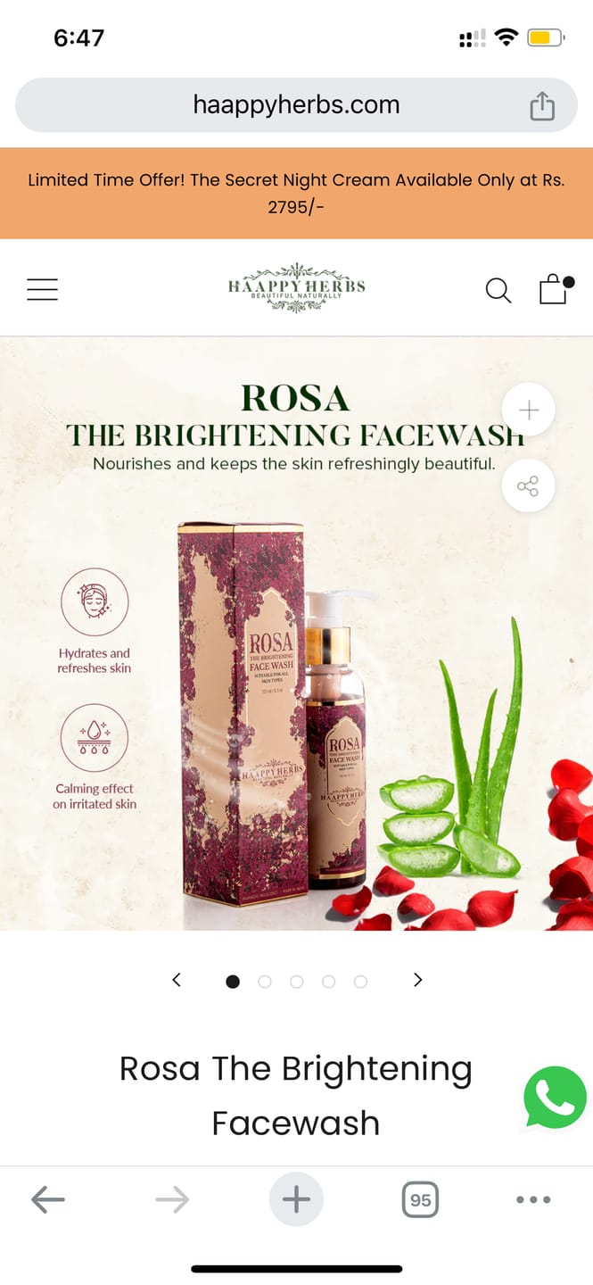 Customer photo review of Rosa The Brightening Facewash