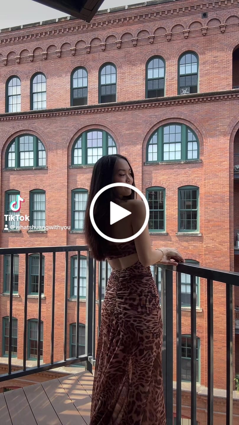 Customer video review of BRONTE GATHERED MESH DRESS