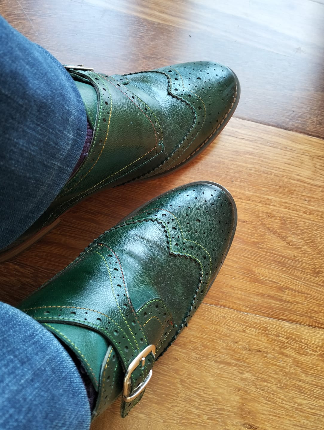 Customer photo review of Vintage Handmade Leather Flat Shoes