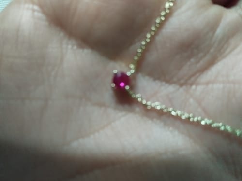 Customer photo review of COLLAR ROSE SOLITARY BAÑO DE ORO