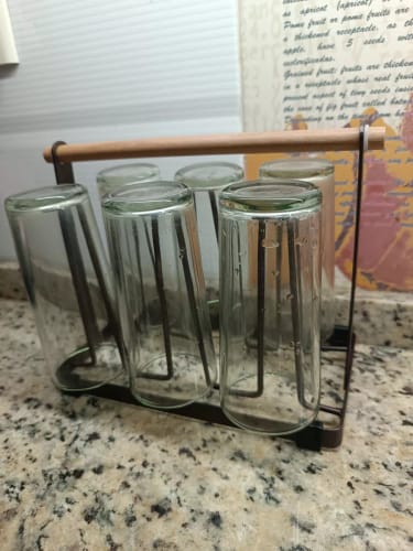 Customer photo review of Soporte Escurridor De Vasos O Tazas Metal Y Madera Excelente