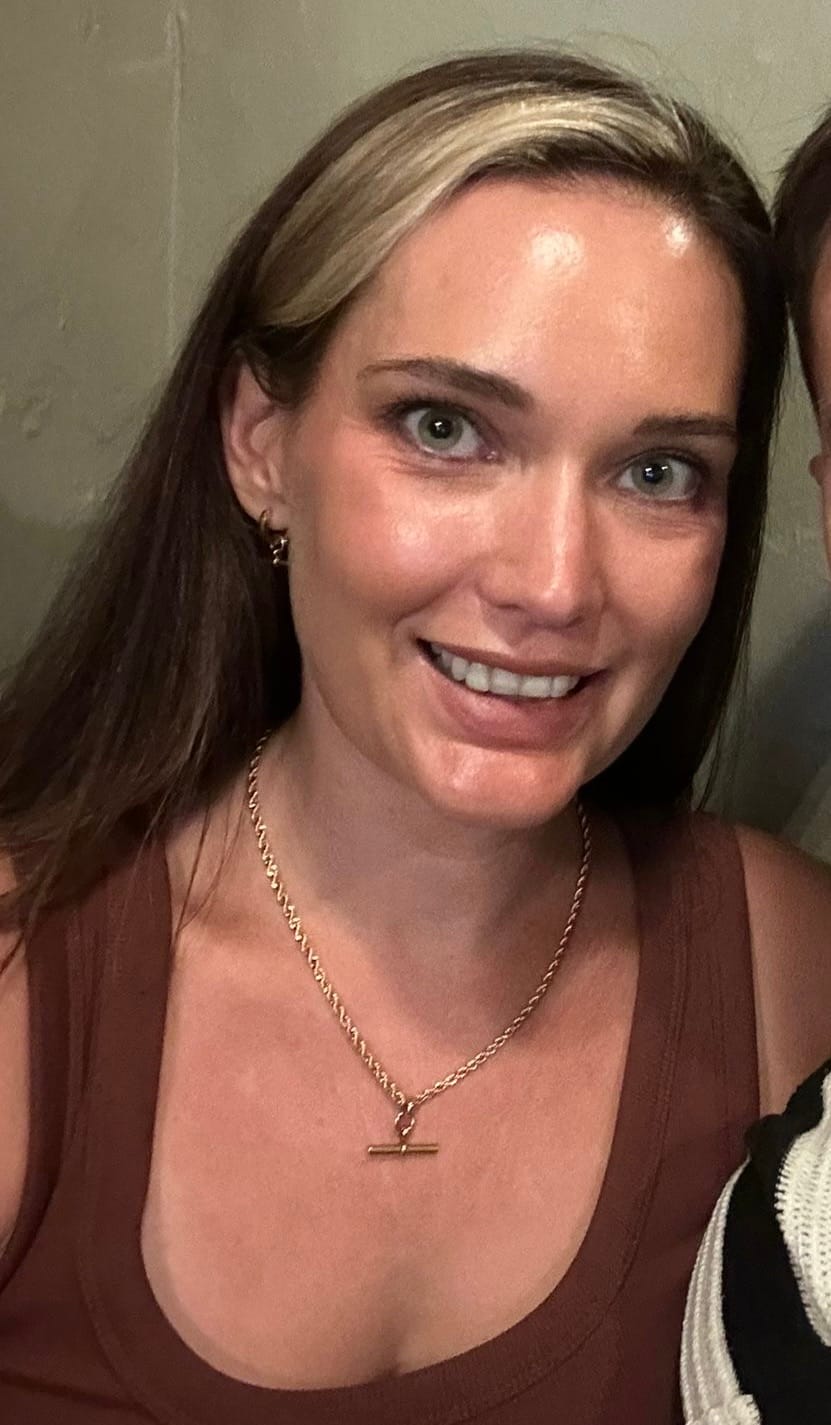 Customer photo review of The Piha T-Bar Necklace