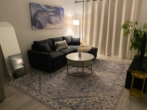 Customer photo review of 'Calm Blue' Framed Canvas
