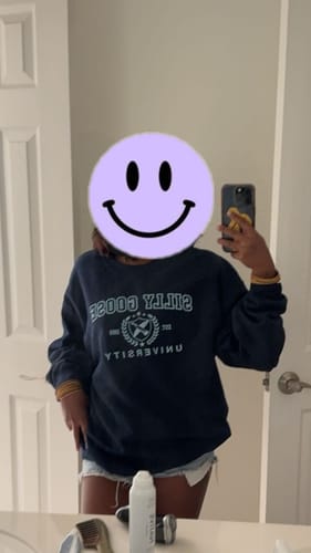 Customer photo review of Silly Goose University Unisex Sweatshirt