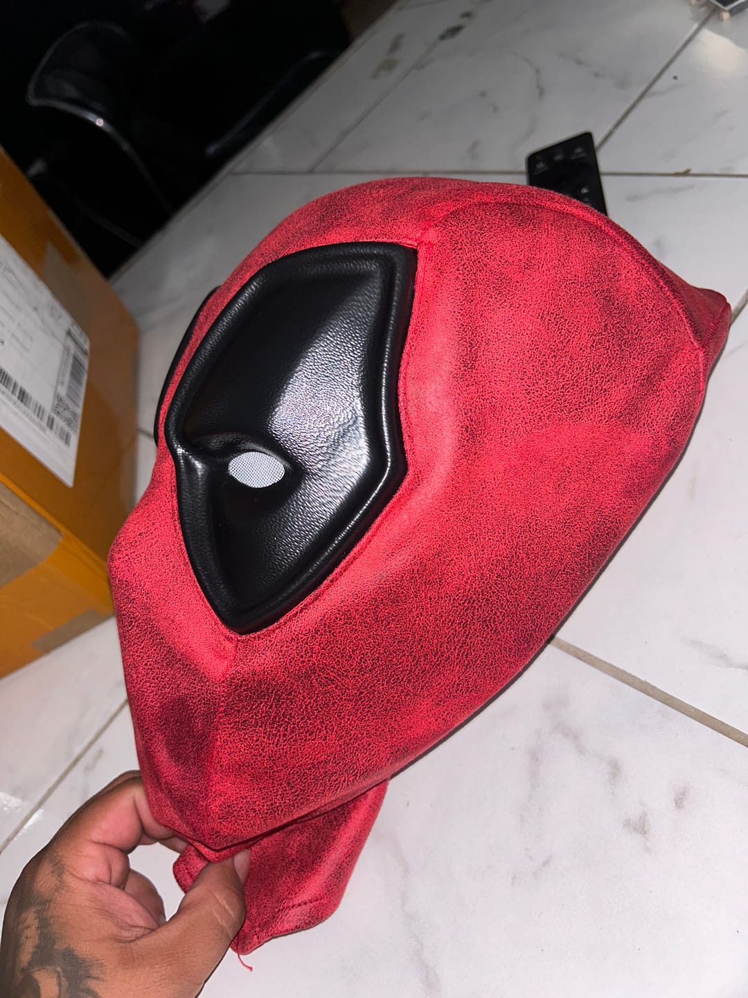 Customer photo review of SpideyJunky™ Deadpool Mask