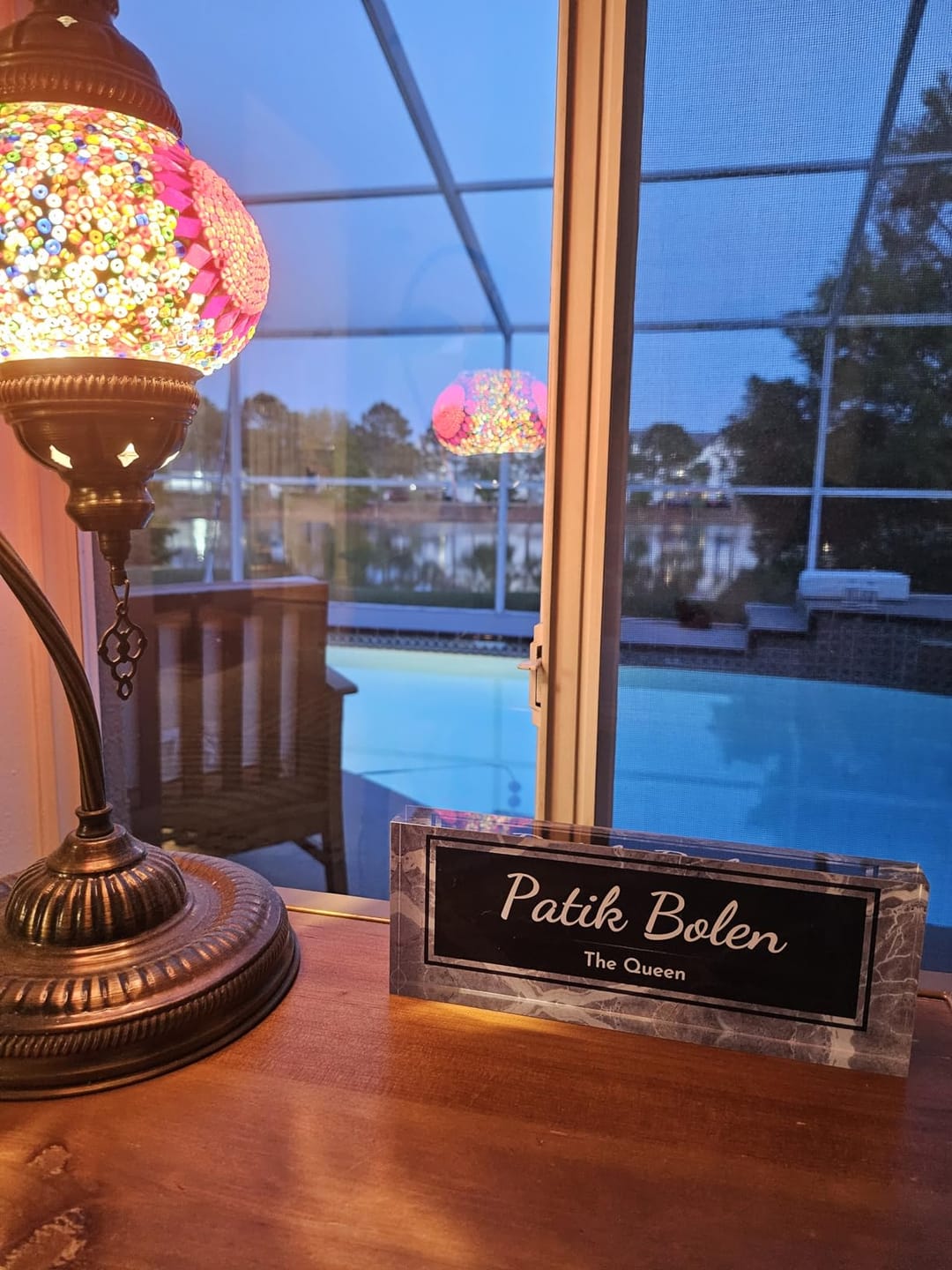 Customer photo review of Personalized Desk Name Block - Logo (Clear Background)