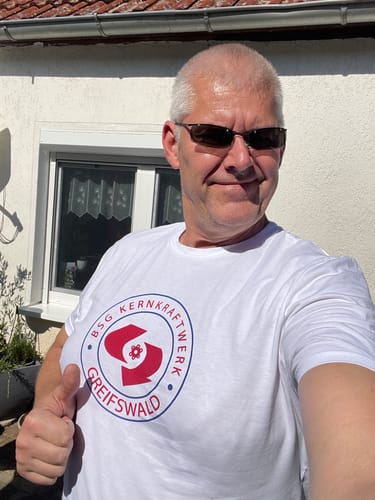 Customer photo review of ORGANIC SHIRT UNISEX • BSG KERNKRAFTWERK GREIFSWALD