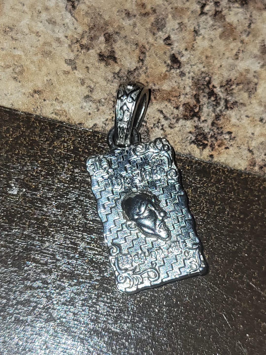 Customer photo review of LAUGH NOW, DIE LATER PENDANT