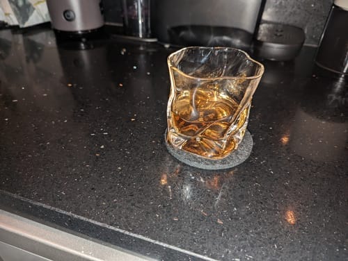 Customer photo review of M&B Whisky Wave Glass Set