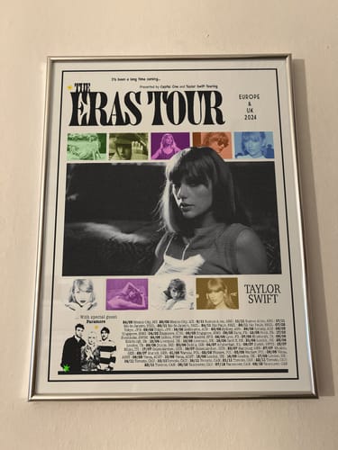 Customer photo review of Taylor Swift the eras tour poster