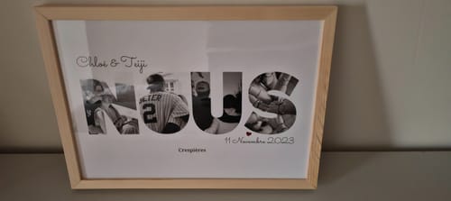 Customer photo review of Nous Lettres - Affiche Personnalisée