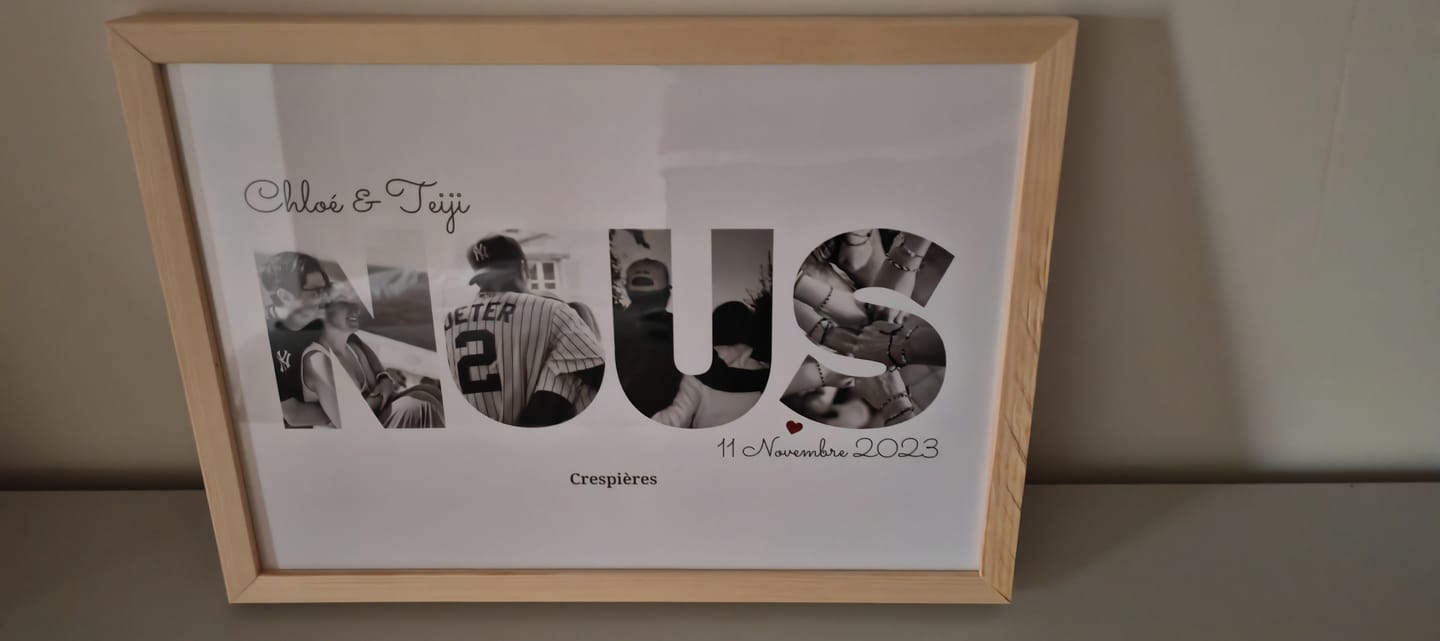 Customer photo review of Nous Lettres - Affiche Personnalisée