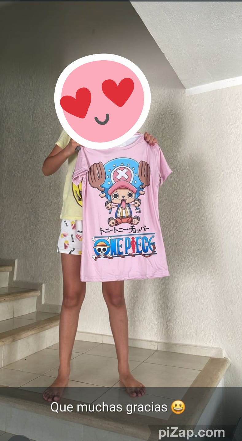 Customer photo review of Playera Pijama One Piece Tony Tony Chopper