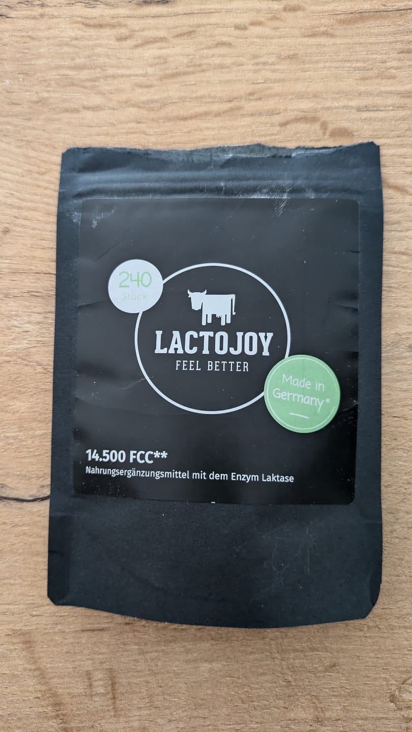 Customer photo review of LactoJoy Laktase Tabletten - 14.500 FCC - 240 Nachfüllpackung