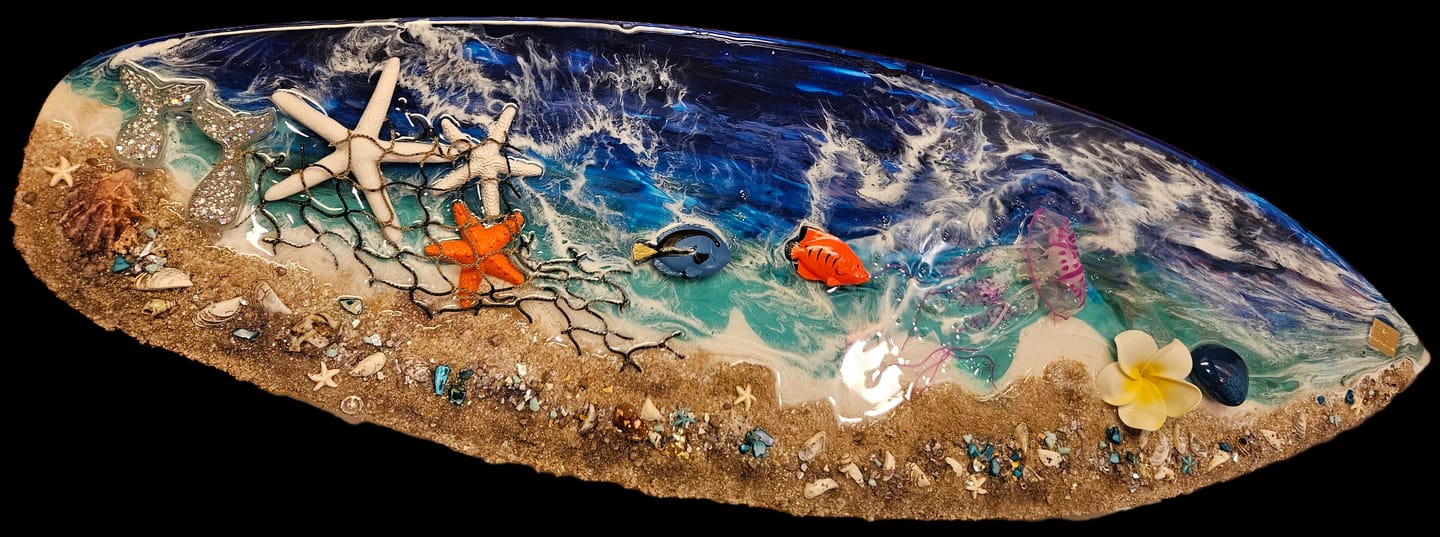 Customer photo review of Bigger Better | Unfinished Wood Surfboard Shape | DIY Craft Cutout |