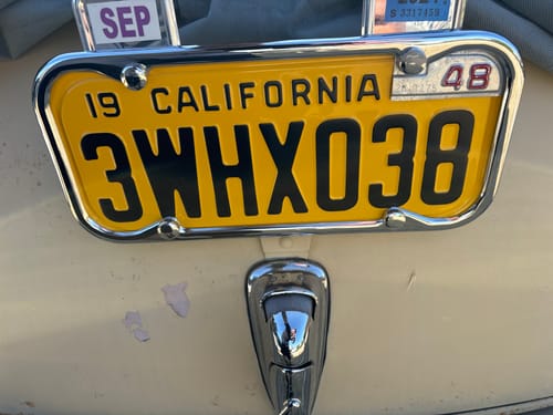 Customer photo review of 1947 CALIFORNIA LICENSE PLATE 6"x14" (351.5mm x 156.5mm)