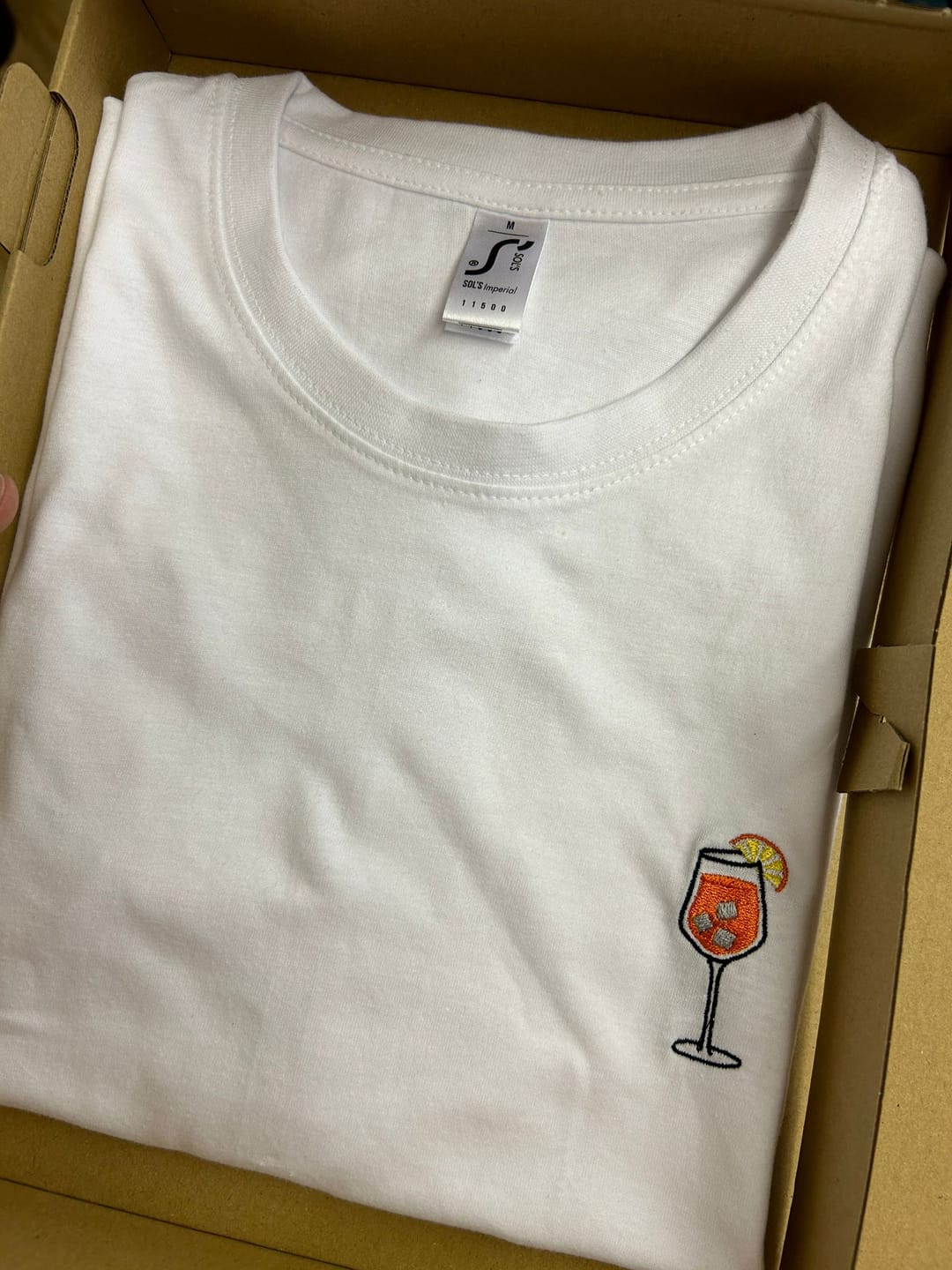 Customer photo review of Besticktes Spritz T-Shirt