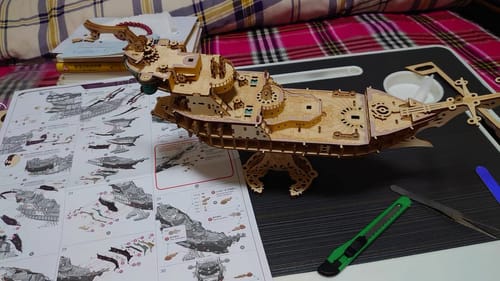 Customer photo review of Future Pirate Ship 3D Wooden Puzzle