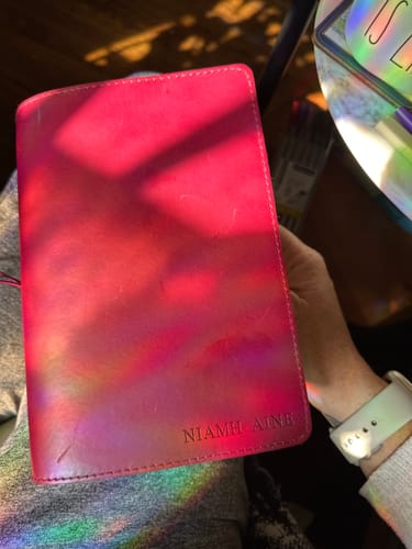 Customer photo review of Refillable Notebook Folio - Salty Plum