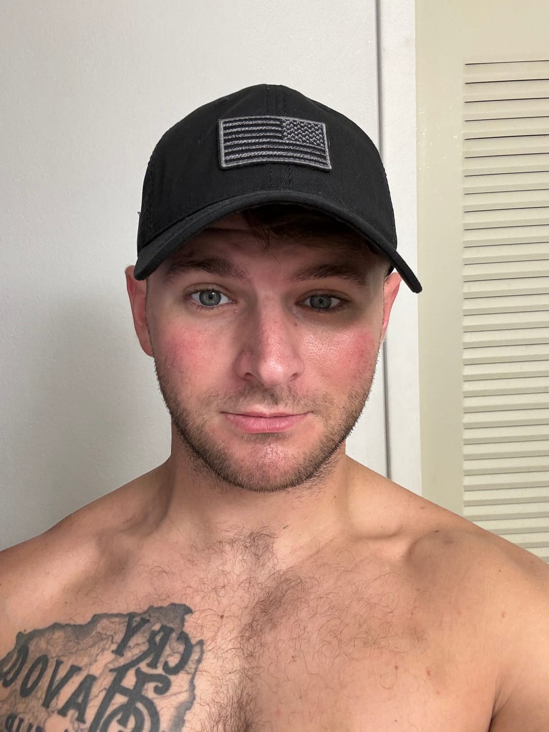 Customer photo review of WE THE PEOPLE AMERICAN FLAG TRUCKER HAT