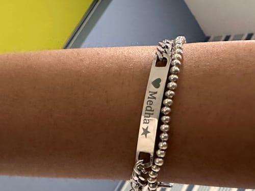 Customer photo review of Engraved Bracelet Set - W/ Eternal Rose Box