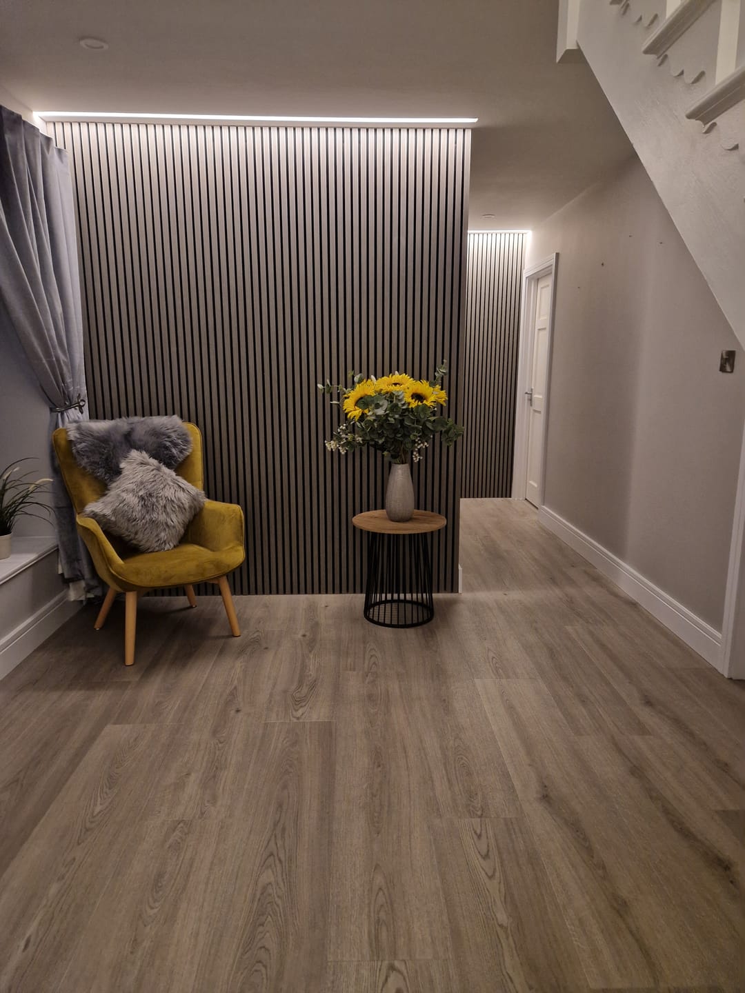 Customer photo review of Wooden Wall Panel | Grey Walnut | Premium 3-sided Wood Veneer