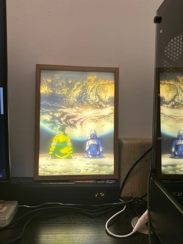 Customer photo review of Cyberpunk: Edgerunners LED Light Up Painting Frame Artwork Lamp Vertical Version BYXZ03