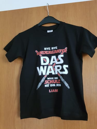 Customer photo review of Das Wars - Personalisiertes T-Shirt zur Einschulung und Schulanfang