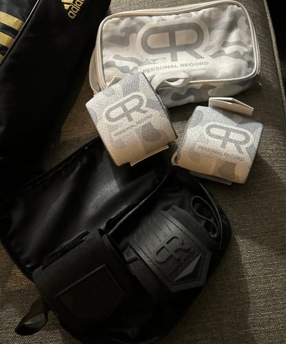 Customer photo review of Personal Record Advanced Wrist Wraps - PR901 - Snow Camo