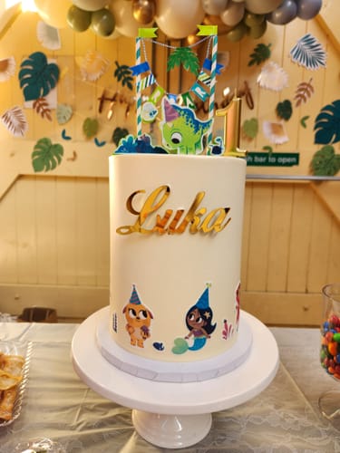 Customer photo review of A4 Rectangle Custom Edible Icing Image