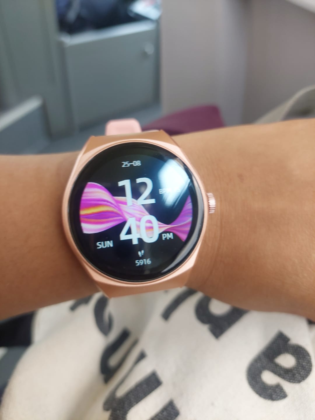 Customer photo review of Smartwatch reloj inteligente | STF Kronos Trek | Pantalla IPS Protección IP67 Contesta llamadas rosa