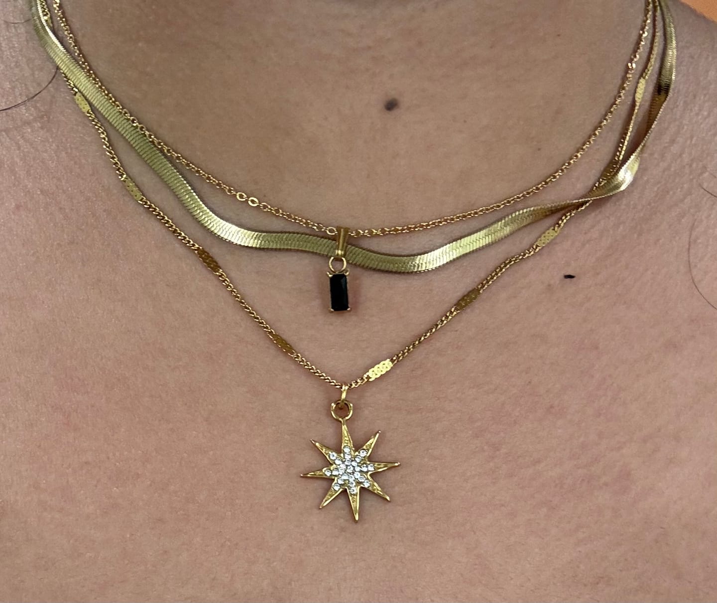 Customer photo review of Herringbone Necklace