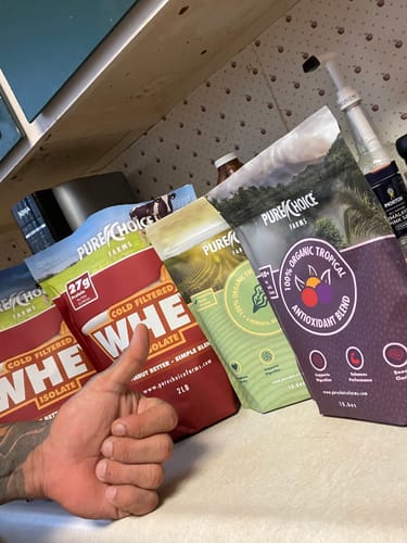 Customer photo review of Whey Protein Isolate Peanut Better