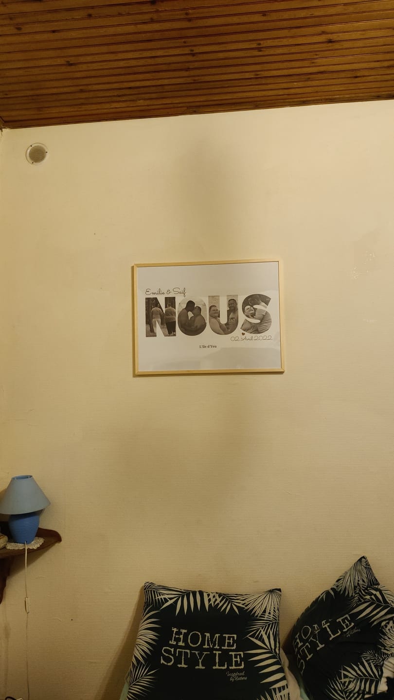 Customer photo review of Nous Lettres - Affiche Personnalisée
