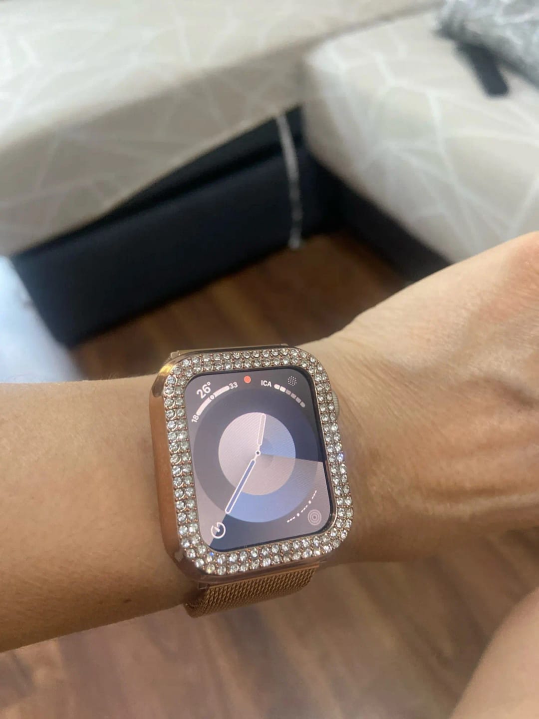 Customer photo review of Milanese Watch Band + Diamond Case For Apple | 5 Colours