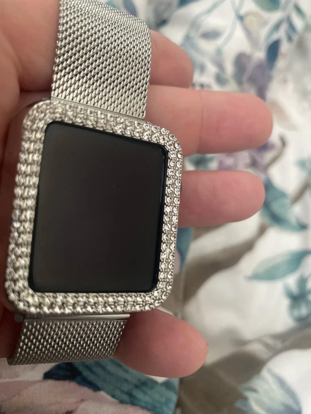 Customer photo review of Milanese Watch Band + Diamond Case For Apple | 5 Colours