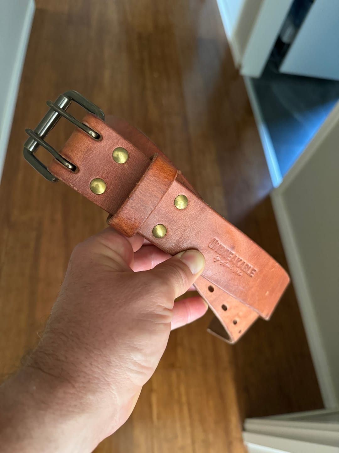 Customer photo review of The Unbreakable Belt - The Original - Old World Tan (Hermann Oak tannery)