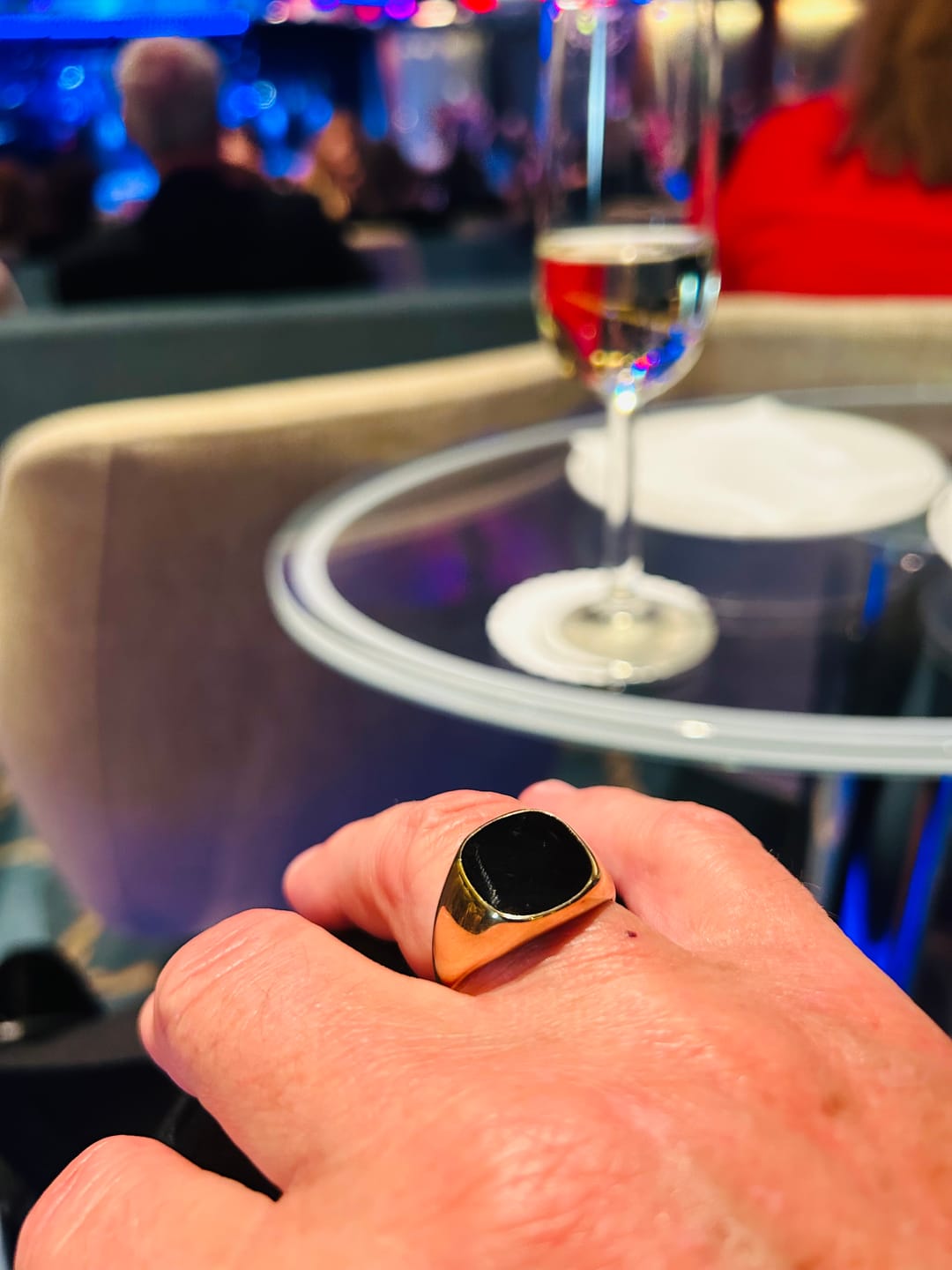 Customer photo review of Gold Onyx Stone 20MM Signet Ring