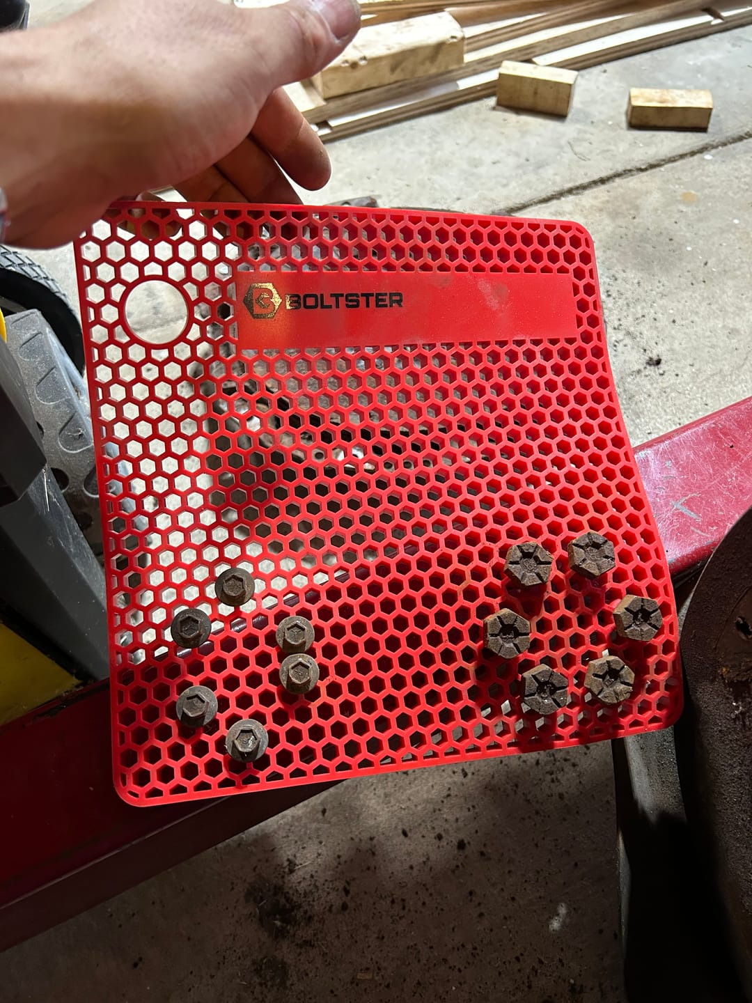 Customer photo review of Boltster- The Original Flexible Bolt and Fastener Organizer