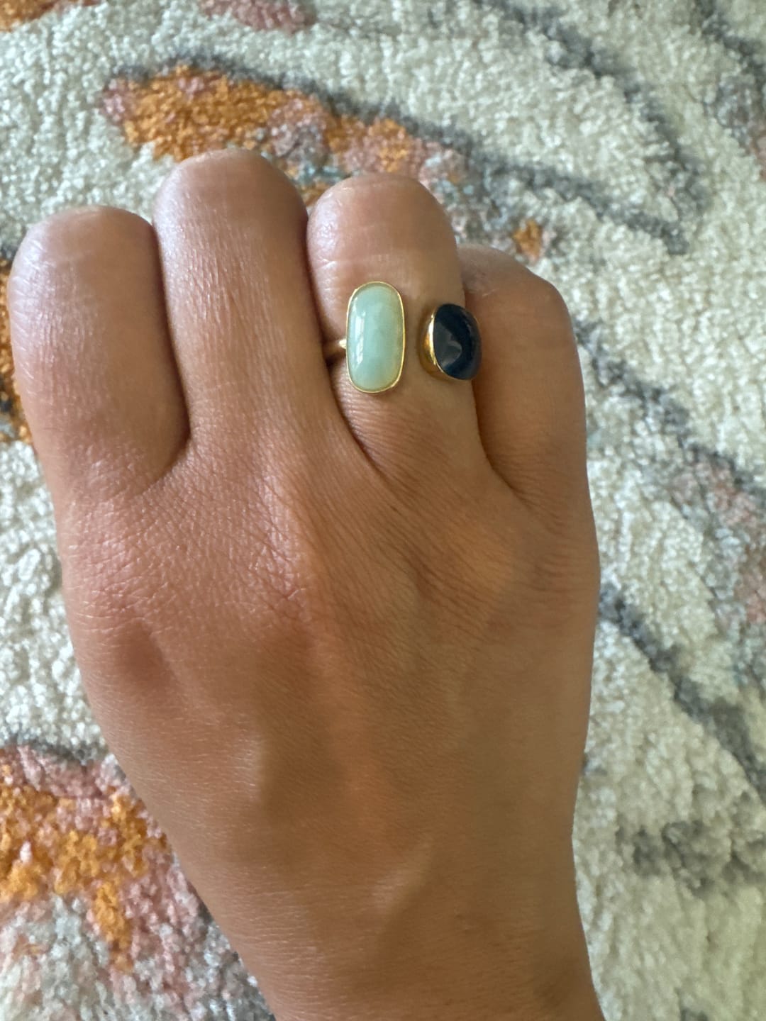 Customer photo review of Aquamarine Wrap Ring